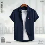 Remi Cotton Premium Short Sleeve Shirt - (Navy blue)