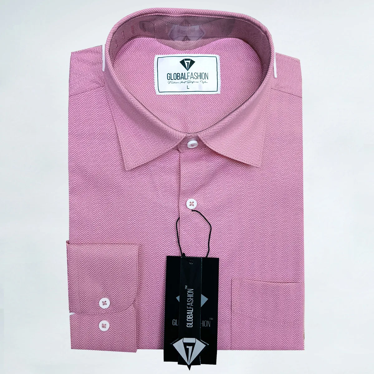 Premium Cotton Full Sleeve Formal Shirt - (Onion Pink)