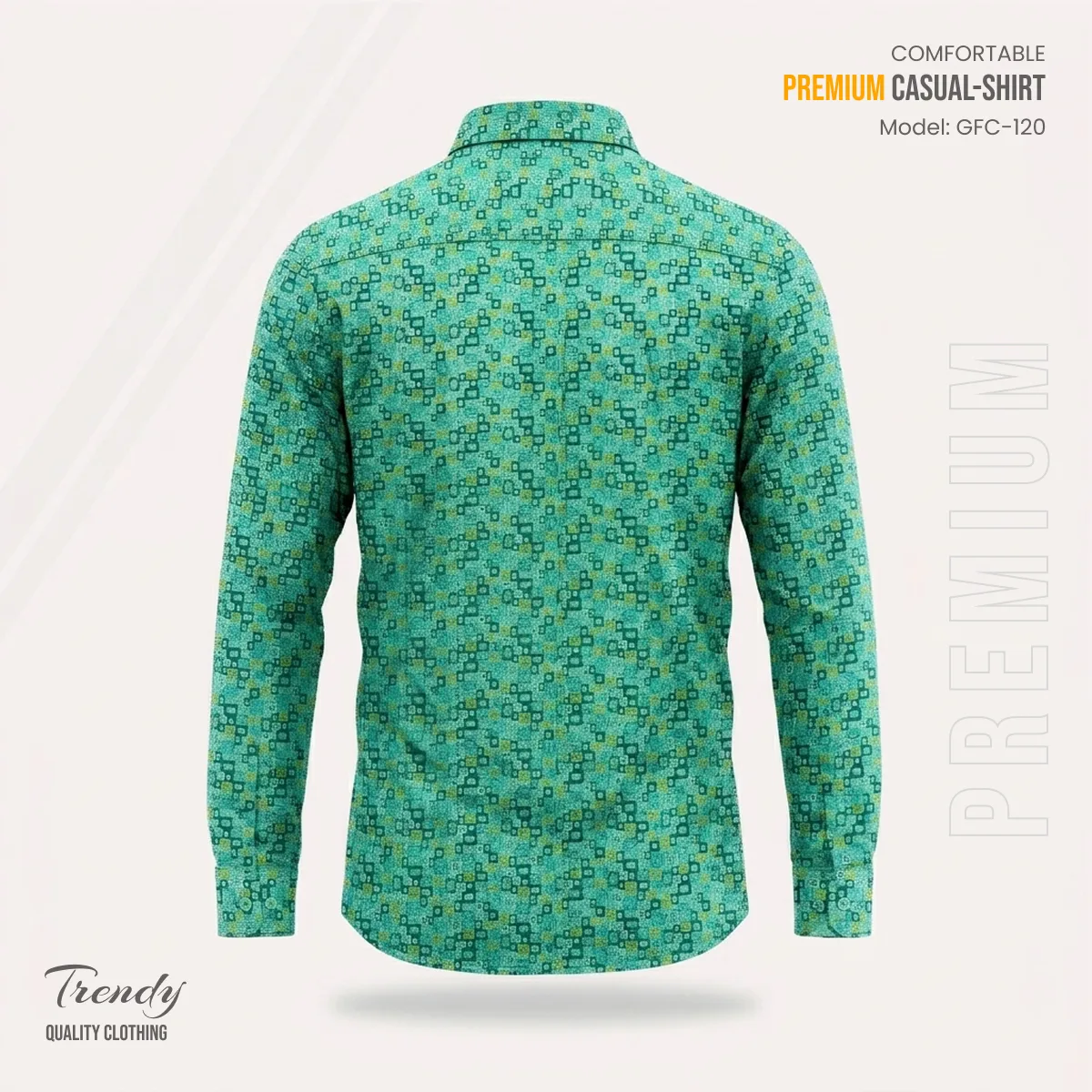 Premium Imported Cotton Full Sleeve Shirt - (Sea Green)