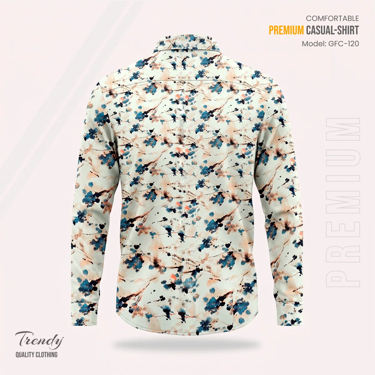 Premium Imported Cotton Full Sleeve Shirt - (Cream White)