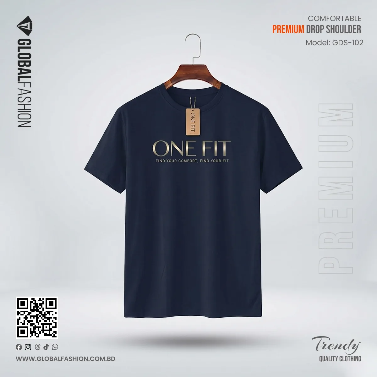 Super Soft Premium Drop Shoulder T-shirt - (Black)