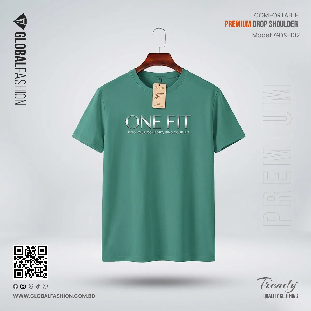 Super Soft Premium Drop Shoulder T-shirt - (Mint Green)
